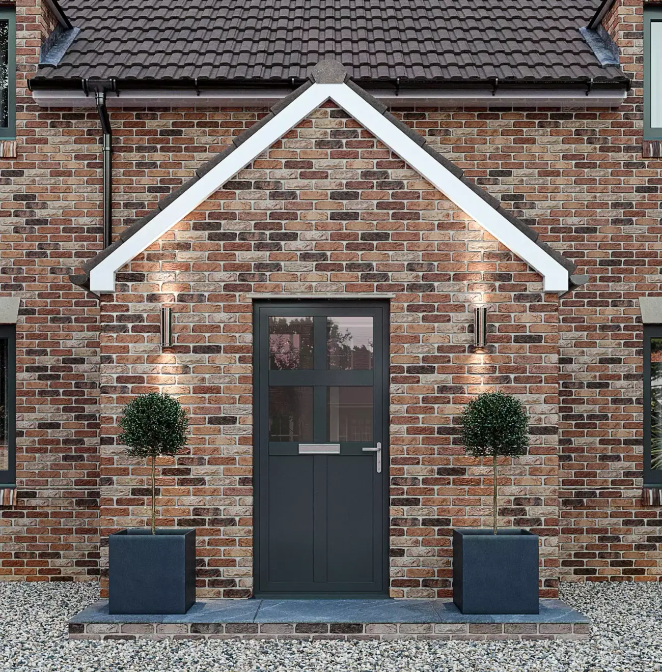 Black aluminium front door